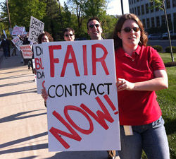 Guild members rally April 12, 2012