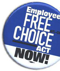 Photo of Employee Free Choice Act button